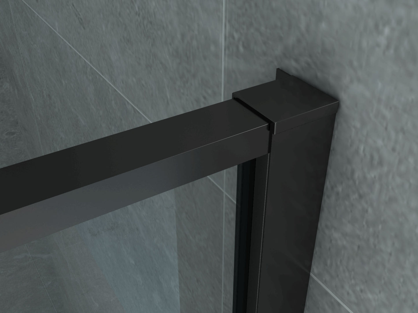 Cabine de Douche Aloni 90x140 cm - Noir Mat