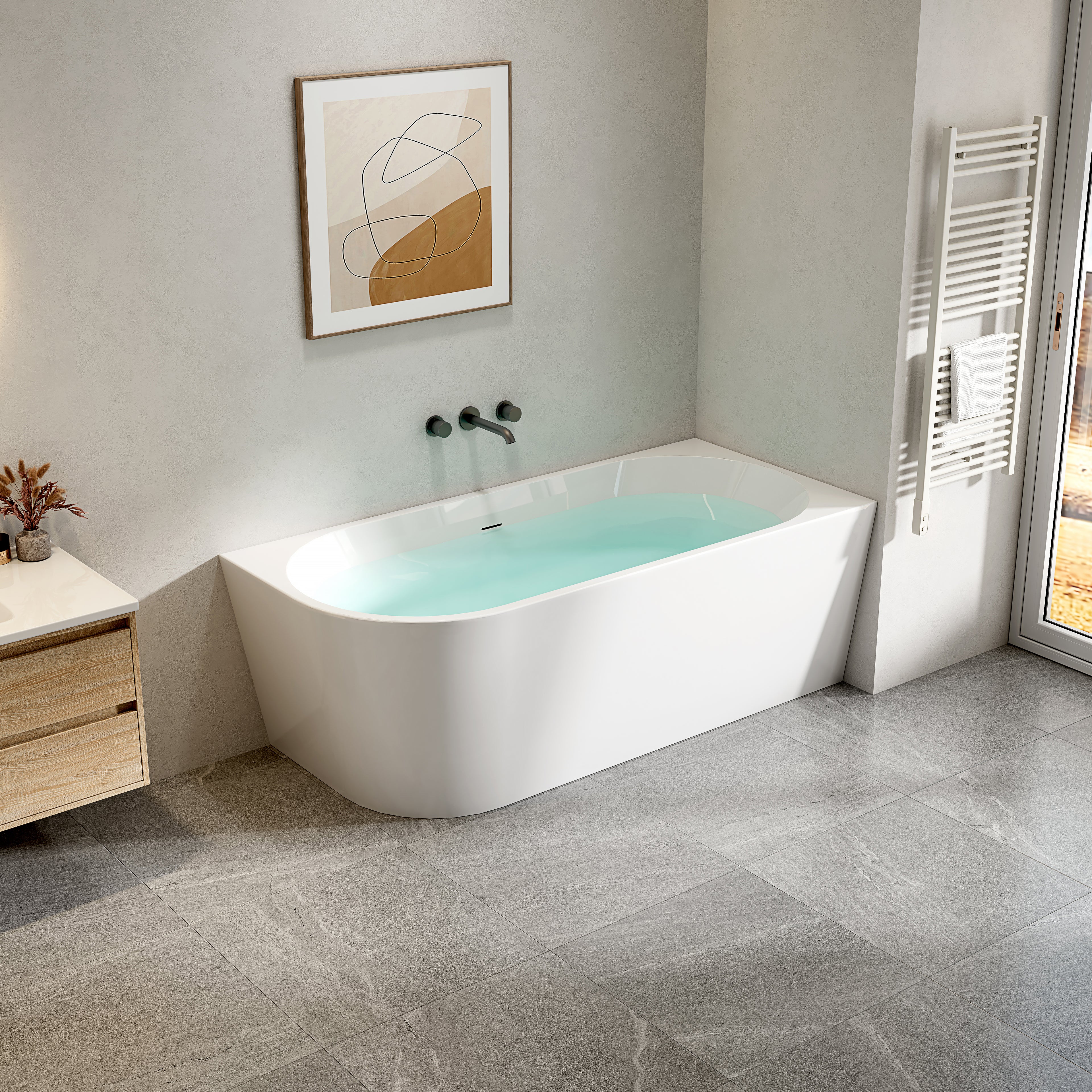 Baignoire d'Angle Aloni 170x78 cm - Acrylique