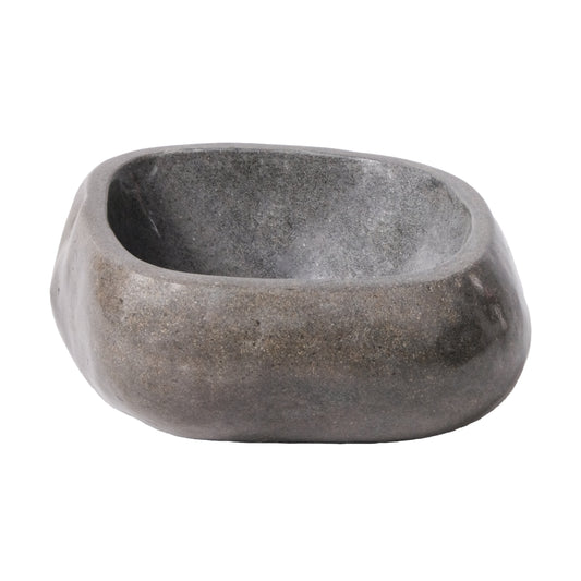 VASQUE EN PIERRE DE RIVIÈRE NATURELLE ENTIÈREMENT POLIE