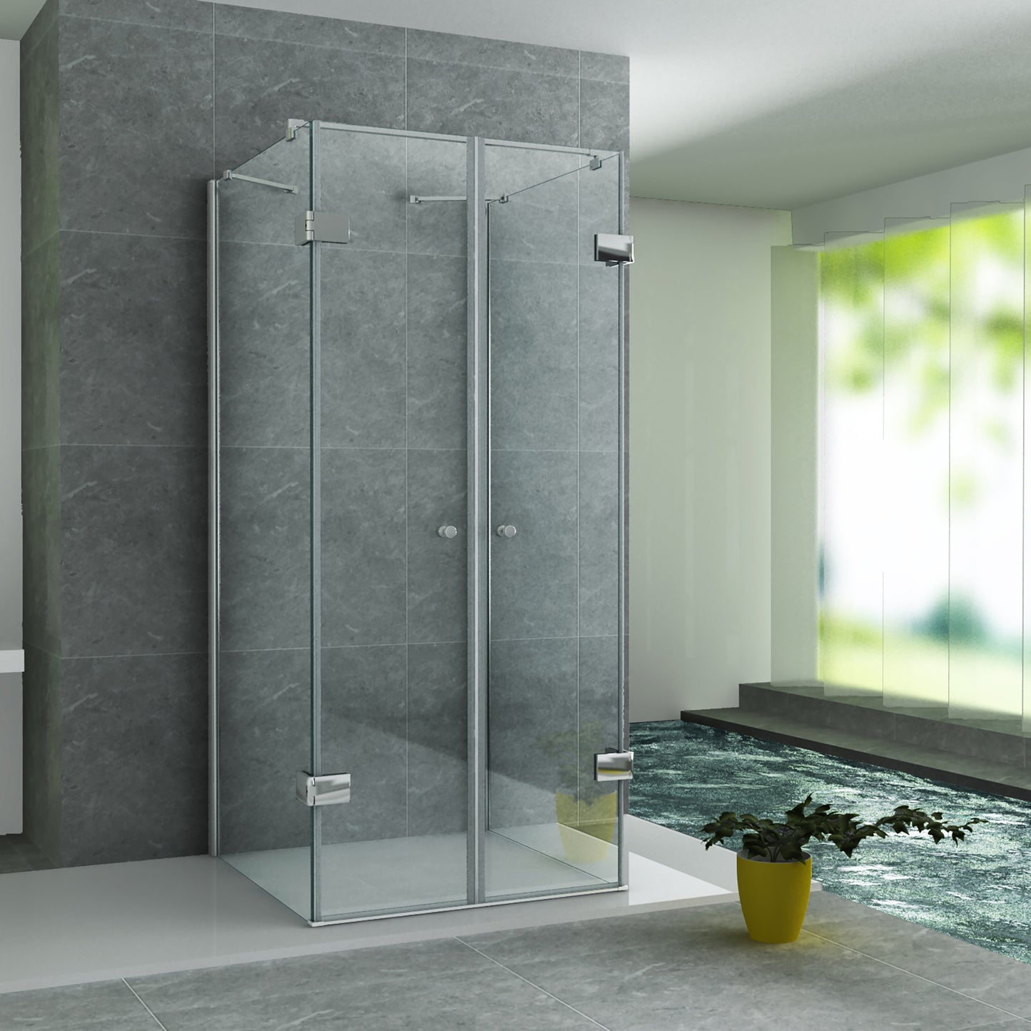 Cabine de Douche Aloni 90x90 cm - Verre Clair